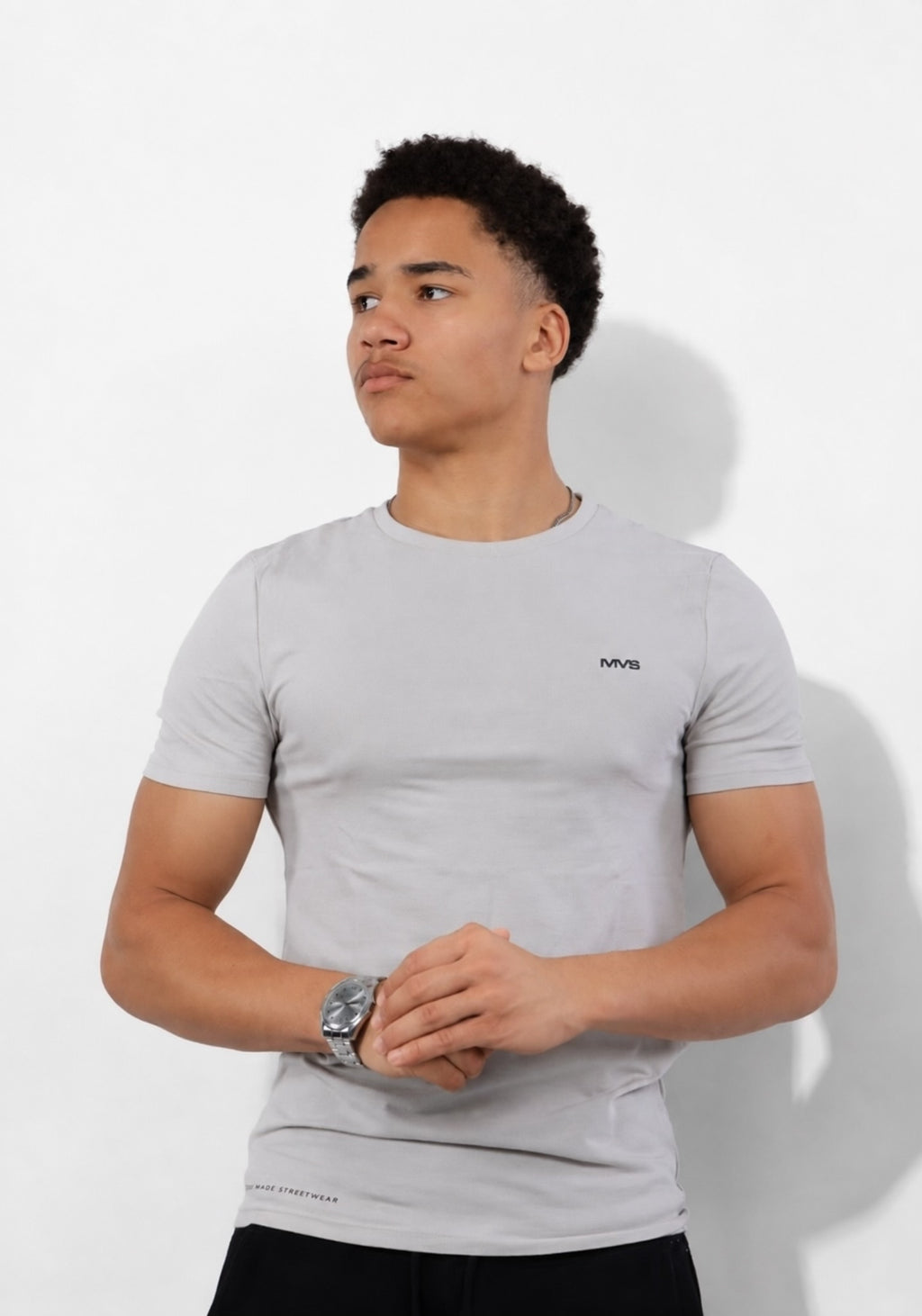 MMS Furr Slim Fit Tee (Stone Grey)